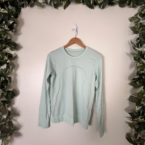 Lululemon Athletic Swiftly Tech Relaxed Long Sleeve Shirt Mint Women’s Size 2 - Picture 1 of 8